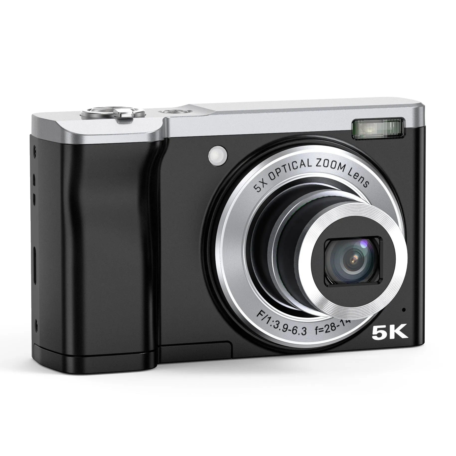 5K HD digital camera with optical zoom, anti-shake, in black, with Full HD screen
