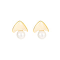 Gold-plated pearl and zircon drop earrings in three styles for weddings and parties