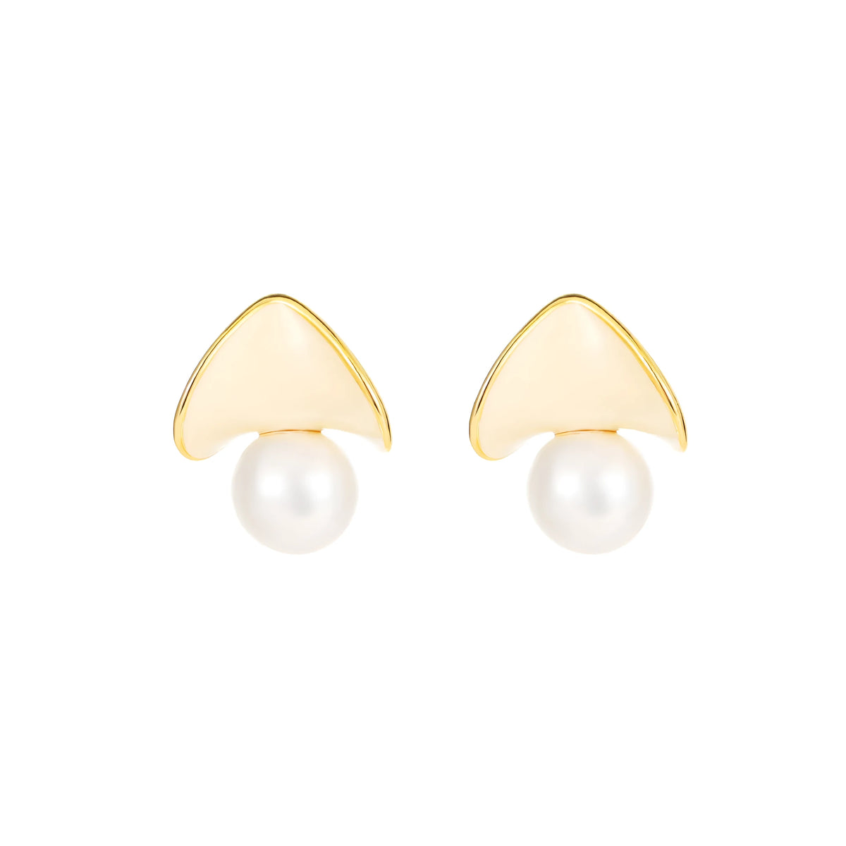 Gold-plated pearl and zircon drop earrings in three styles for weddings and parties