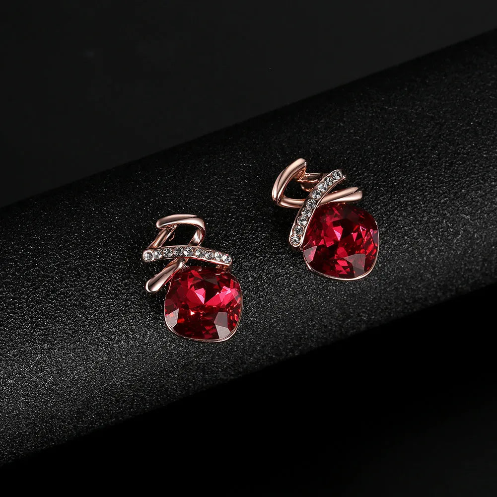 Women's alloy bridal jewelry set with adjustable necklace and matching earrings in colour 61172321