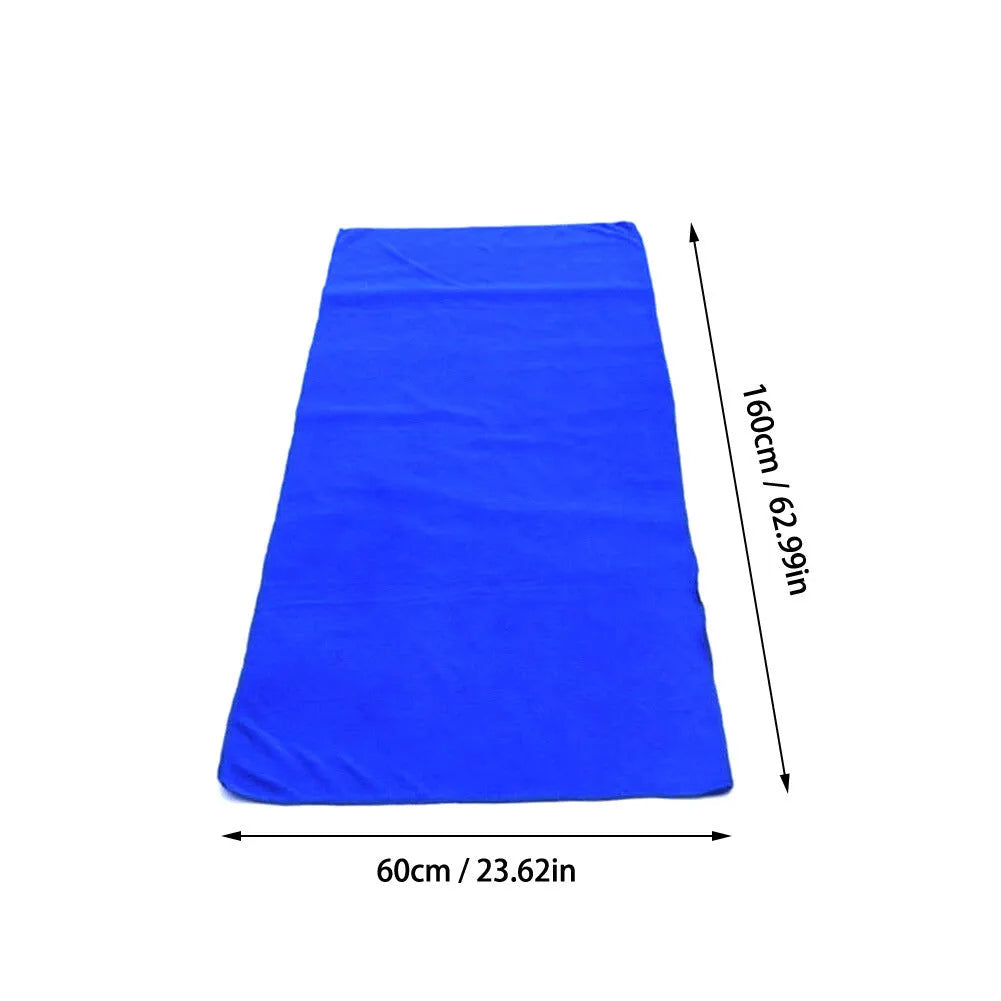 Blue microfiber car cleaning towel 30x60cm on surface for washing waxing polishing