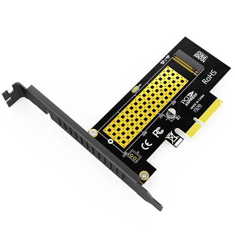 Jiayi SK4 M.2 NVMe PCIe adapter card with multilayer immersion gold PCBA, LED indicator and wire-passing baffle