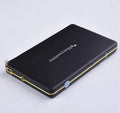 Ultra-thin mobile hard disk 2.5-inch metal external drive in black, blue, and rose red with USB cable