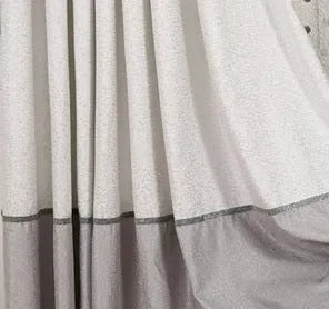 Blackout curtain panel showing multiple width options and different hanging styles including hooks and rings