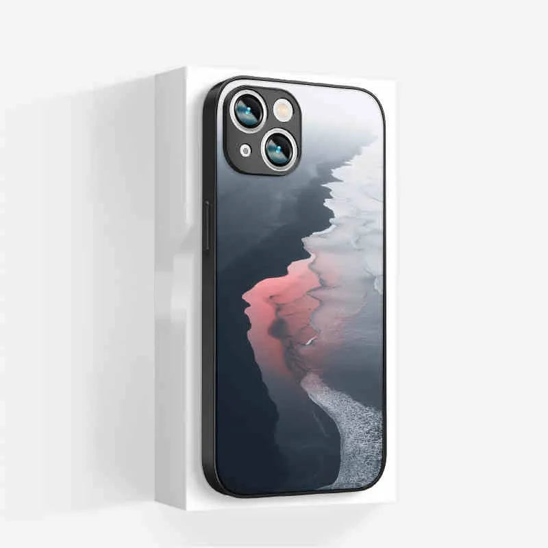 Magnetic suction silicone phone case for Apple iPhone 12 series anti-fall protective shell