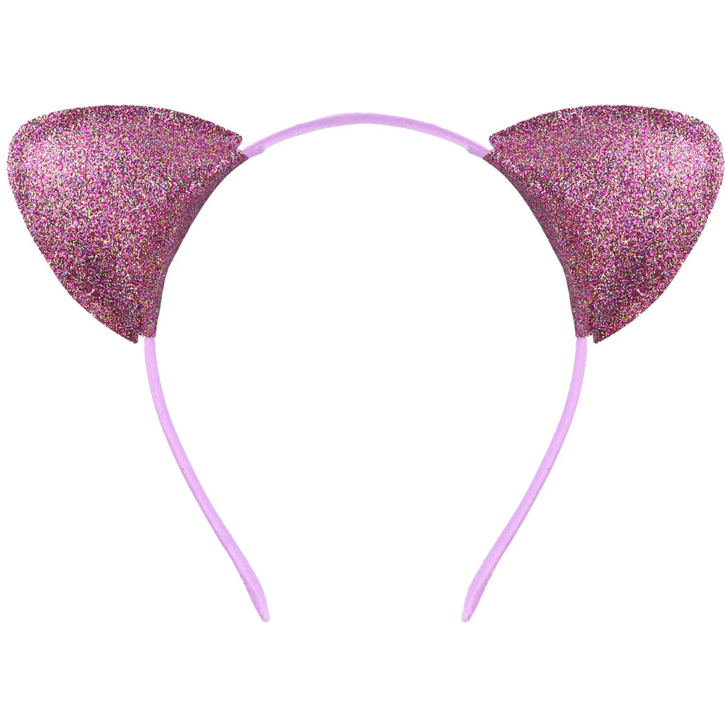 Cat ear colour hair pin for women in round cloth design with gradient colour option