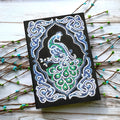 Black A5 diamond painting notebook measuring 142x207mm with shaped and bright drill compatibility