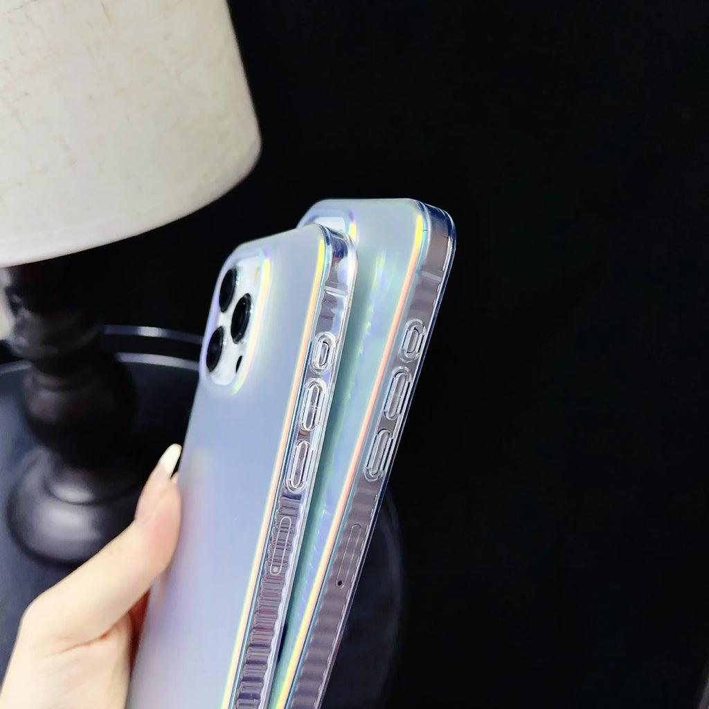 Frosted double-layer colour-changing protective phone case for iPhone 11–16 with matte finish and drop resistance