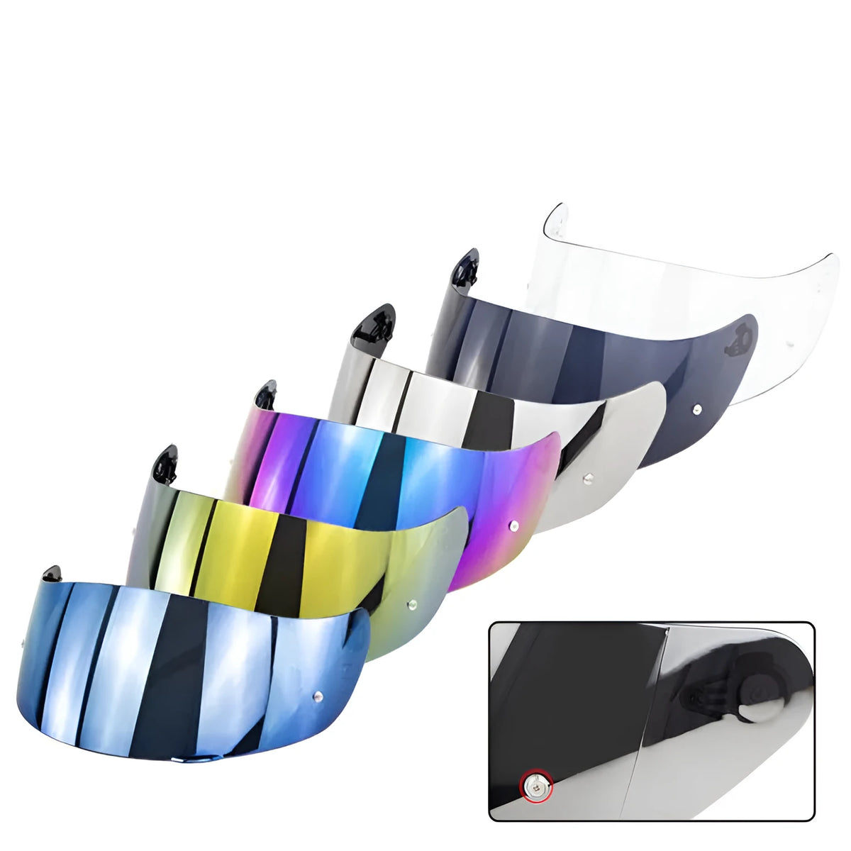 K5 motorcycle helmet lens with buckle in multiple colours made from PC material