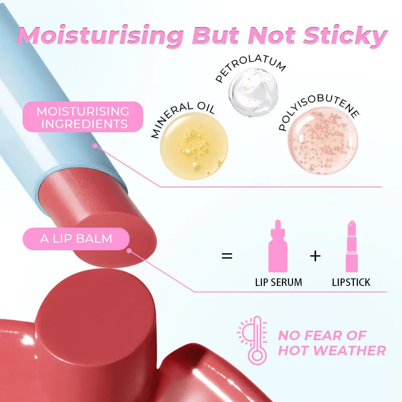 Waterproof and moisturising lipstick in a silver case, shown in one of six colour options from Z0033-G01 to Z0033-G06.