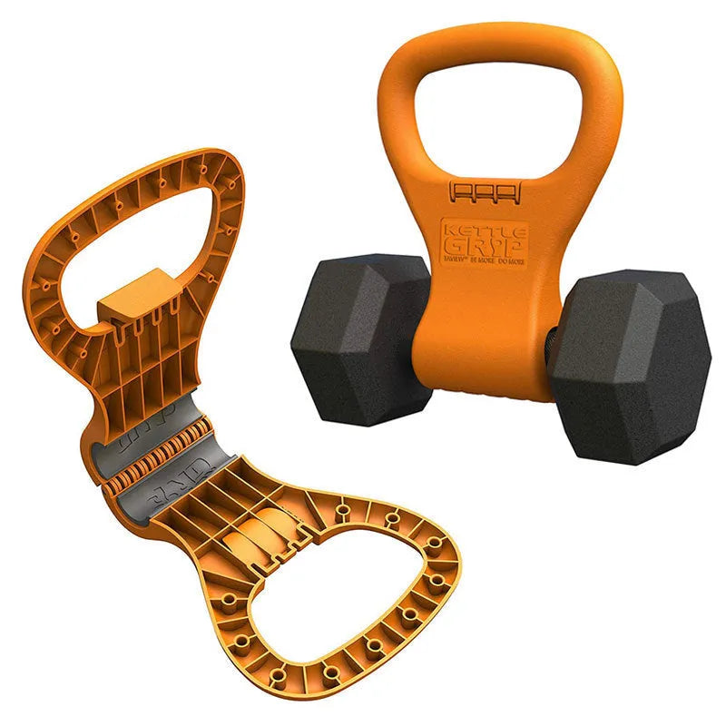 Adjustable kettlebell handle dumbbell converter clip in Photo Colour, ABS and EVA fitness accessory.