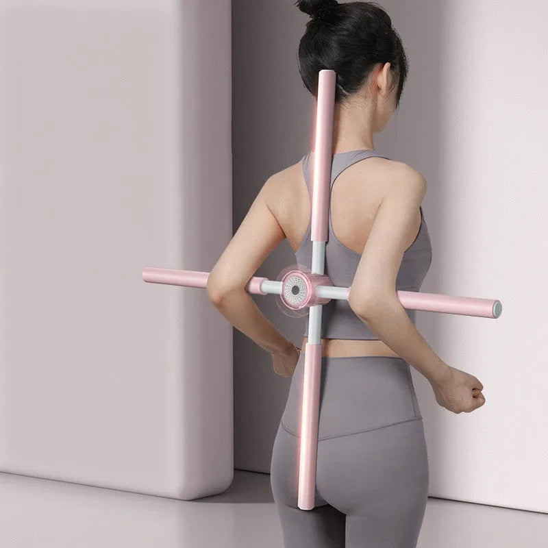 Cross body stick with stainless steel and foam, universal fitness massage tool in four colours