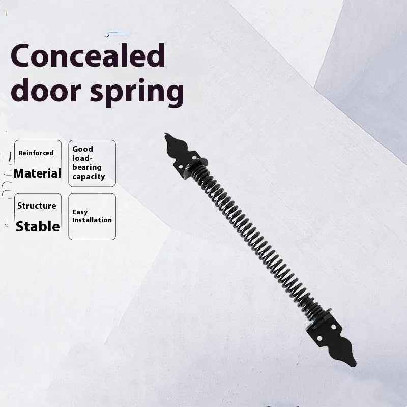 Black stainless steel door closer spring tension accessory single unit