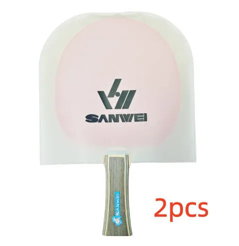 TPU table tennis racket protective cover in white or blue, dustproof and anti-scratch, shown as 1pc or 2pc