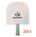 TPU table tennis racket protective cover in white or blue, dustproof and anti-scratch, shown as 1pc or 2pc