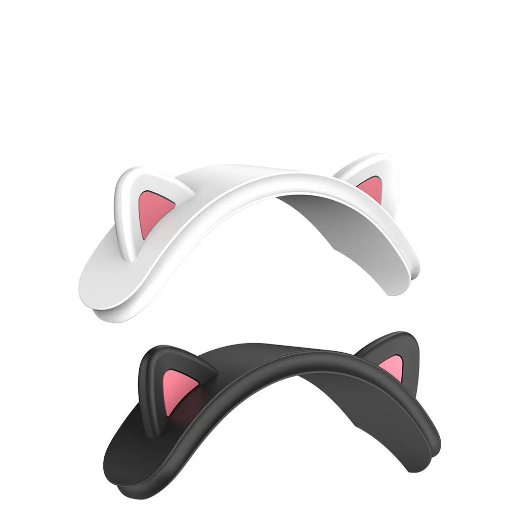 Silicone cat ear protective sleeve for Apple AirPods Max in black or white