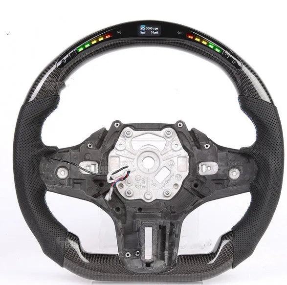 Black carbon fibre LED steering wheel for BMW X3 X5 2019 530i M Sport Package