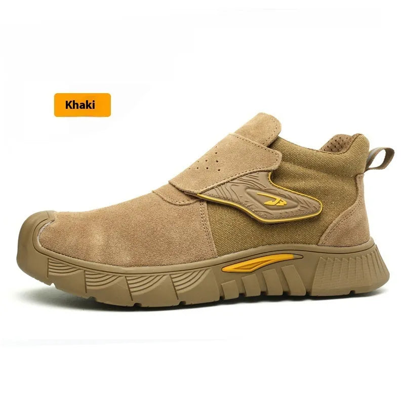 Men's mid-top steel toe safety work shoes with lace-up closure, shown in style 116 or 117.