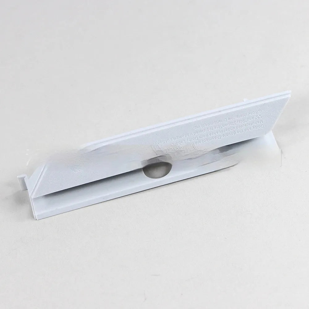 Black and white plastic hard drive bay blanking panel for 5.25 inch computer case slots