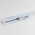 Black and white plastic hard drive bay blanking panel for 5.25 inch computer case slots