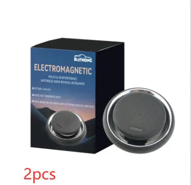 Black portable car deicing instrument measuring 7.4cm for melting ice on vehicle windscreens