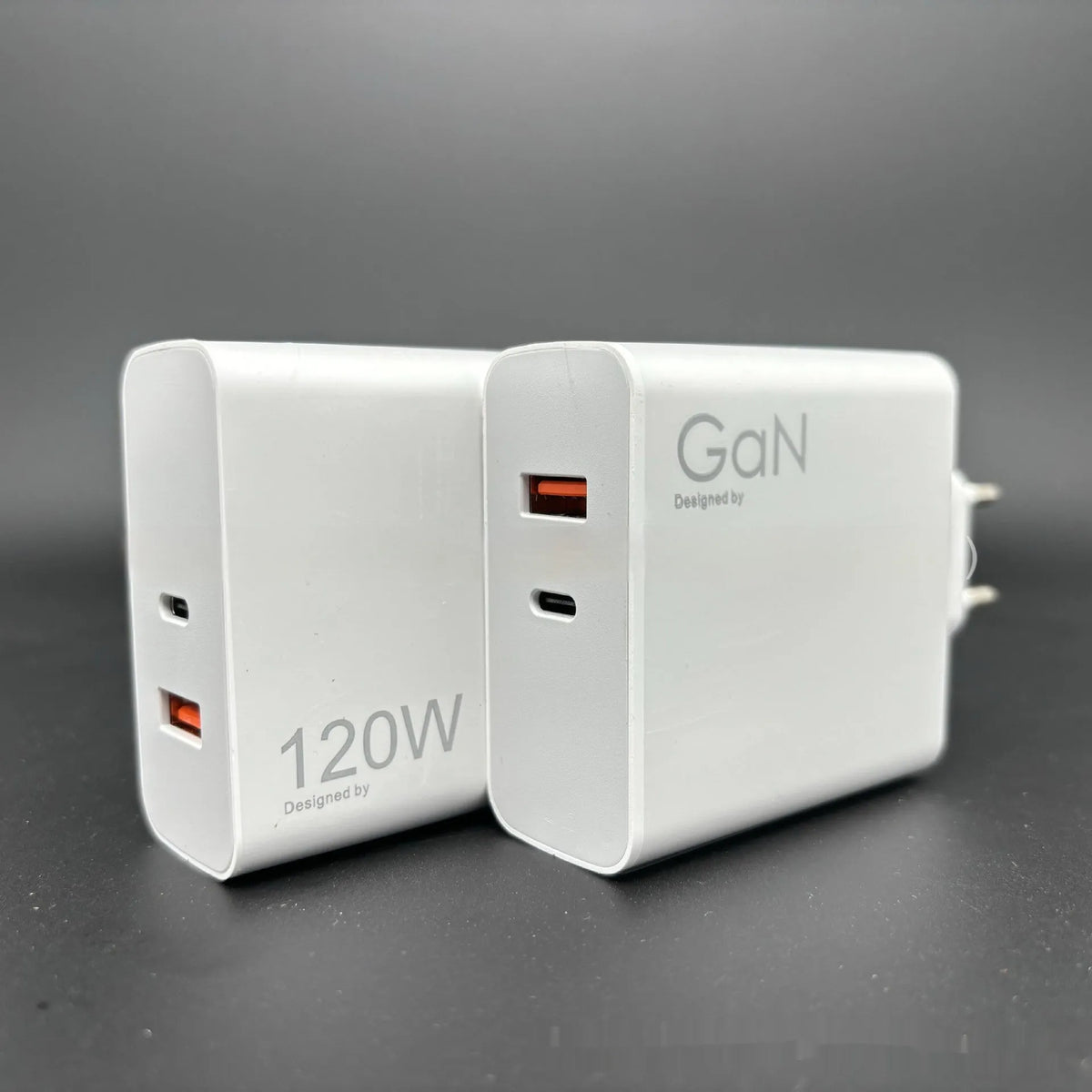 Blue gallium nitride charger with European standard plug for fast mobile phone charging