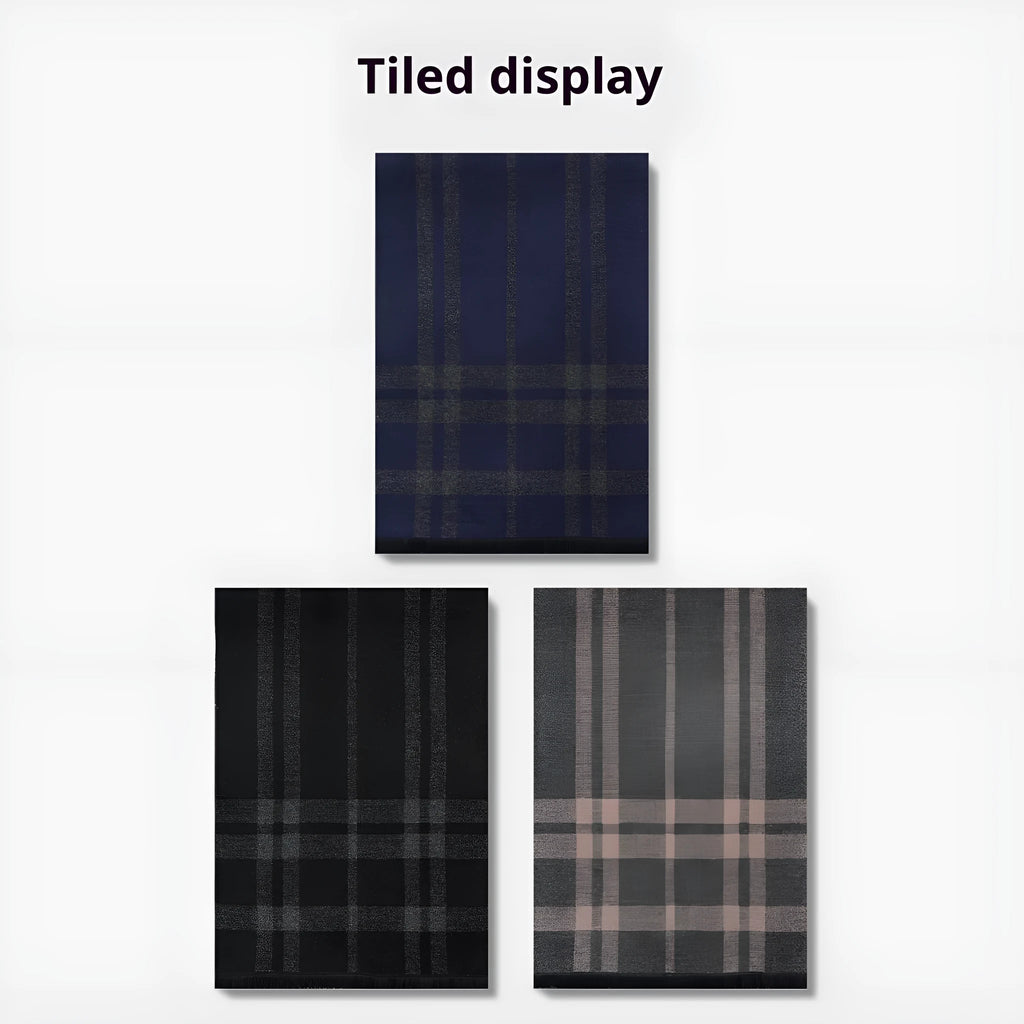 Long viscose winter scarf in navy blue measuring 180cm by 30cm for windproof cold protection