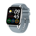 P66 smart watch with 1.85-inch TFT screen silicone wristband in black shell and dark blue strap