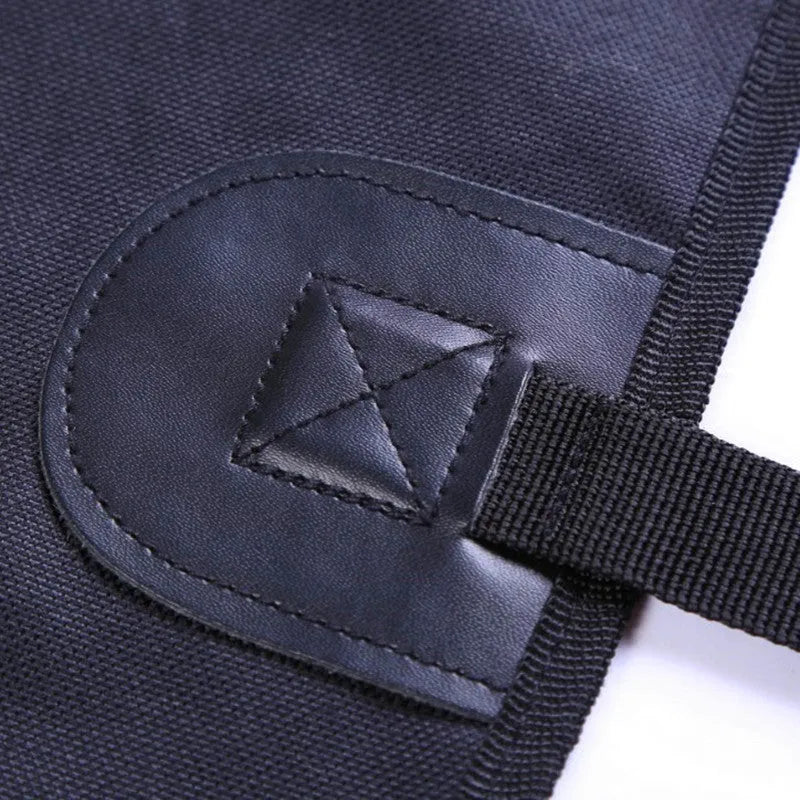 Black Oxford cloth car pet mat for cats and dogs, 135cm x 120cm, rear row cover with zip and detachable middle