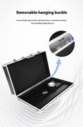 Aviation box guitar effect unit with metal trumpet design inside a protective flight case