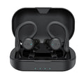 Wireless in-ear Bluetooth headset in black, rose red or fluorescent green with charging case and V5.0 dual mode