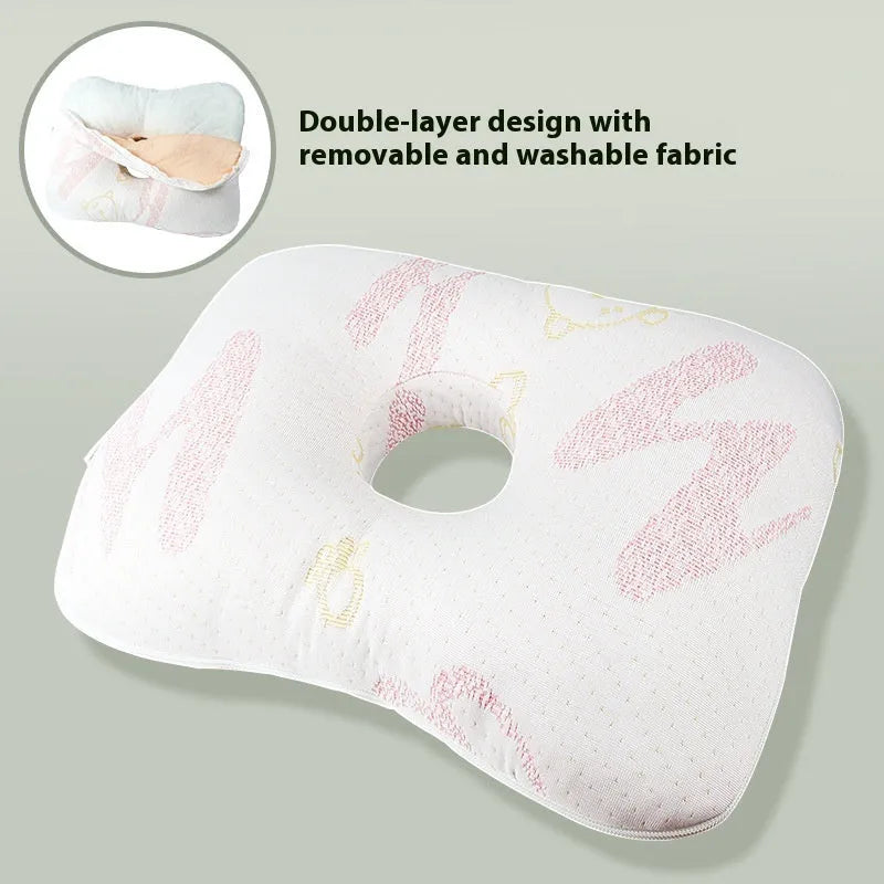 Single hole ear pillow for beauty salon treatments in grey colour