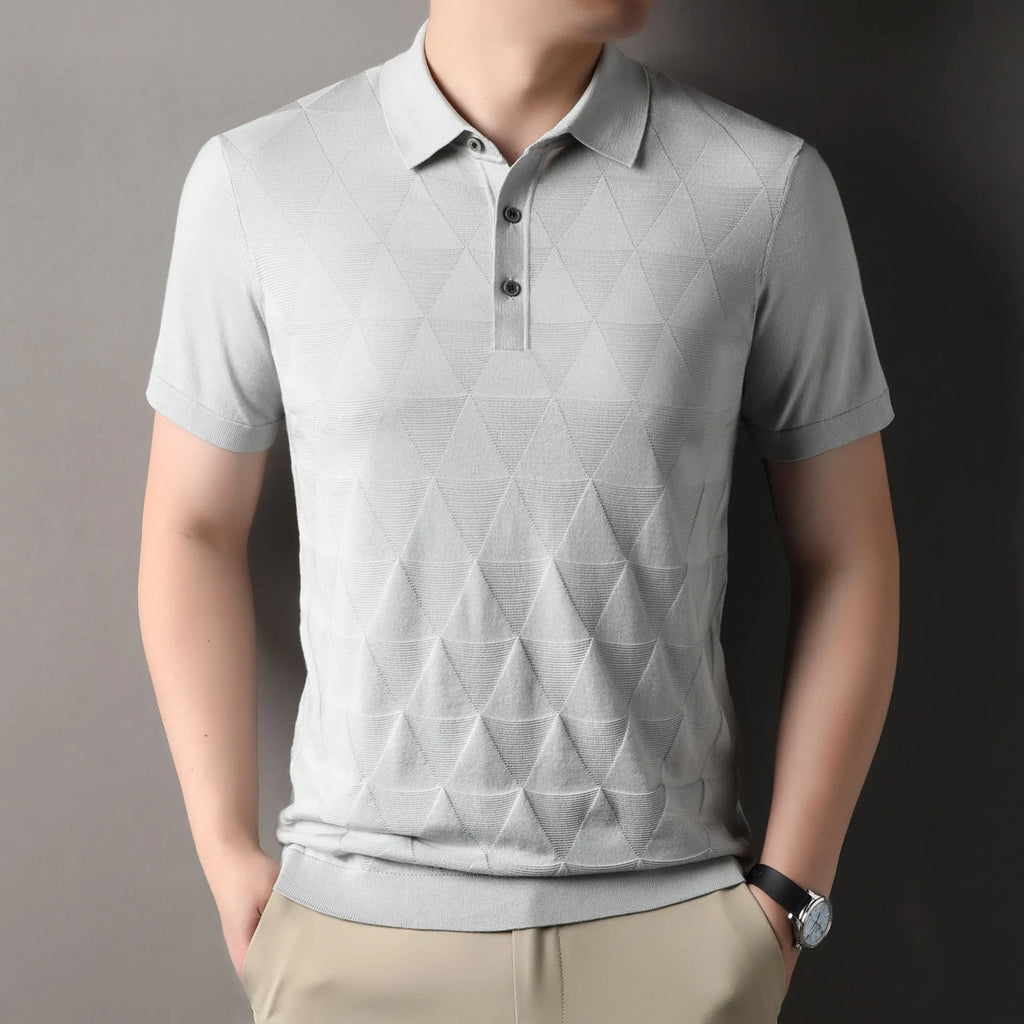Men's thin Ice Silk short sleeve t-shirt in lyocell fabric, showing colour options and regular fit