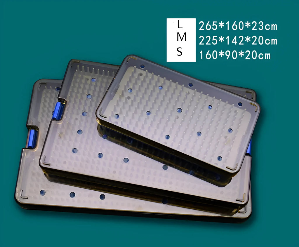 Silicone disinfection box for UV sterilisation in large, medium, and small sizes.