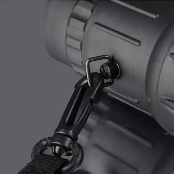 Black 16x52 high-power monocular with up and down double-tuning focus and waterproof casing.