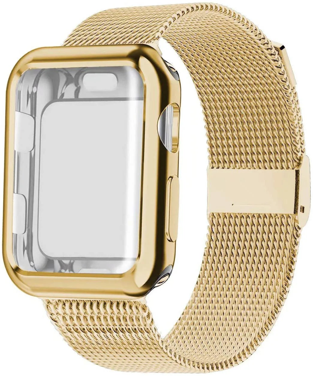 Apple Watch magnetic Milan metal wrist strap with TPU inner lining in silver colour