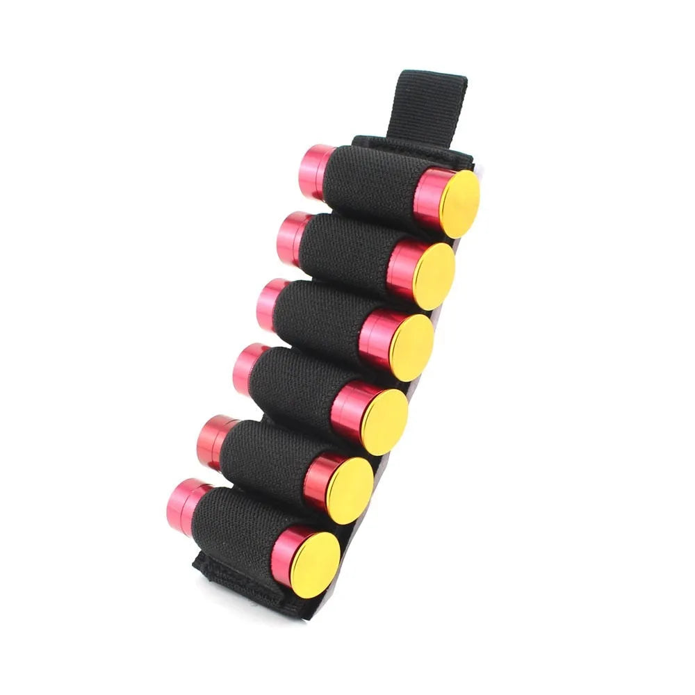 Tactical 6-hole storage sticker made of 1000D nylon in army green, showing six slots for tools.