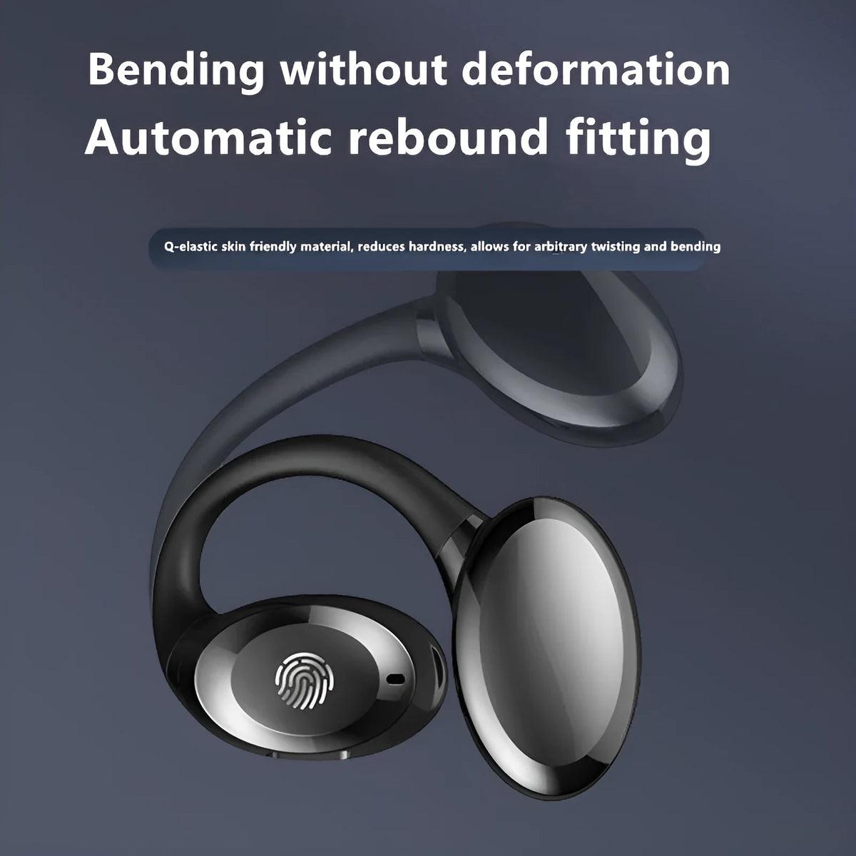 Bluetooth wireless headset ear-mounted style in black for sports and business use