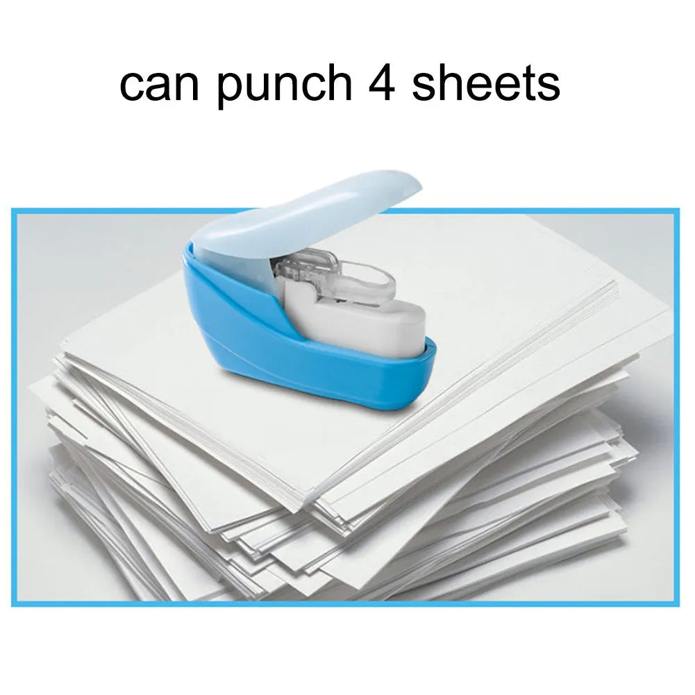 Stapler-free stapler embossed design ABS 50x25x50mm random colour compact