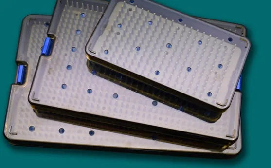 Silicone disinfection box for UV sterilisation in large, medium, and small sizes.