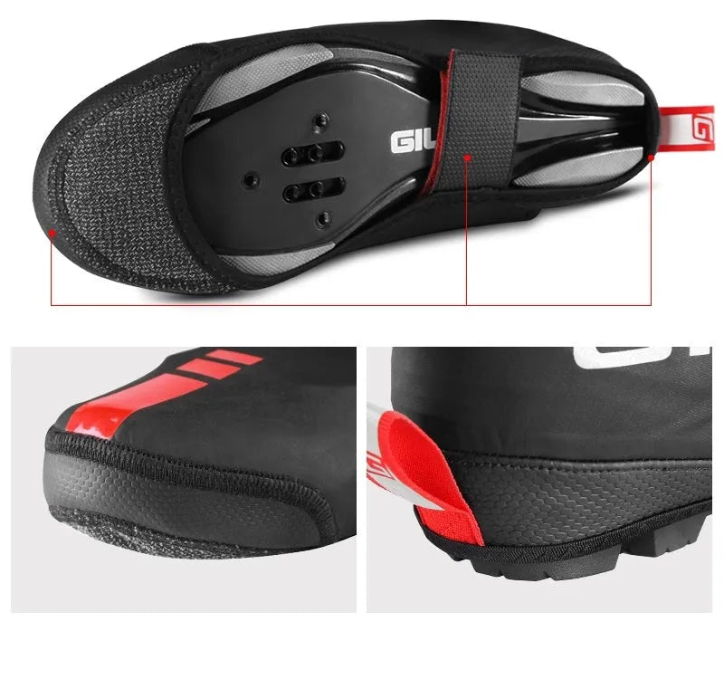 Giyo GUXT-O2B black waterproof cycling shoe covers, PU polyester rubber Kevlar, about 115g