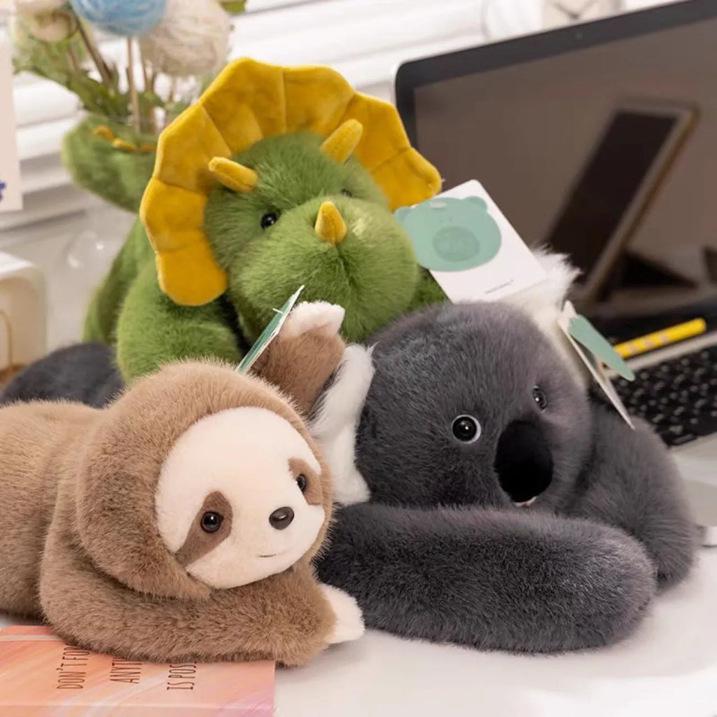 Plush stuffed toy panda koala sloth bear doll available in 30cm, 45cm, and 65cm sizes