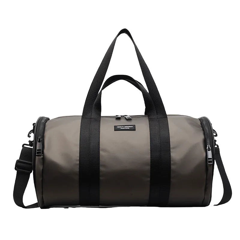 Waterproof Oxford cloth sports handbag in black, super-light travel bag for men and women