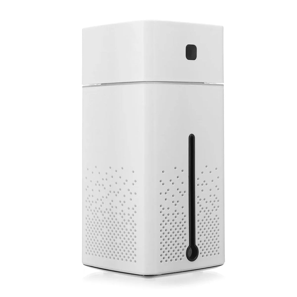 Black and white desktop humidifier with 1000ml capacity and USB interface for home office use