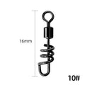 8-shaped stainless steel fishing swivel connector for tackle connections and line twist reduction
