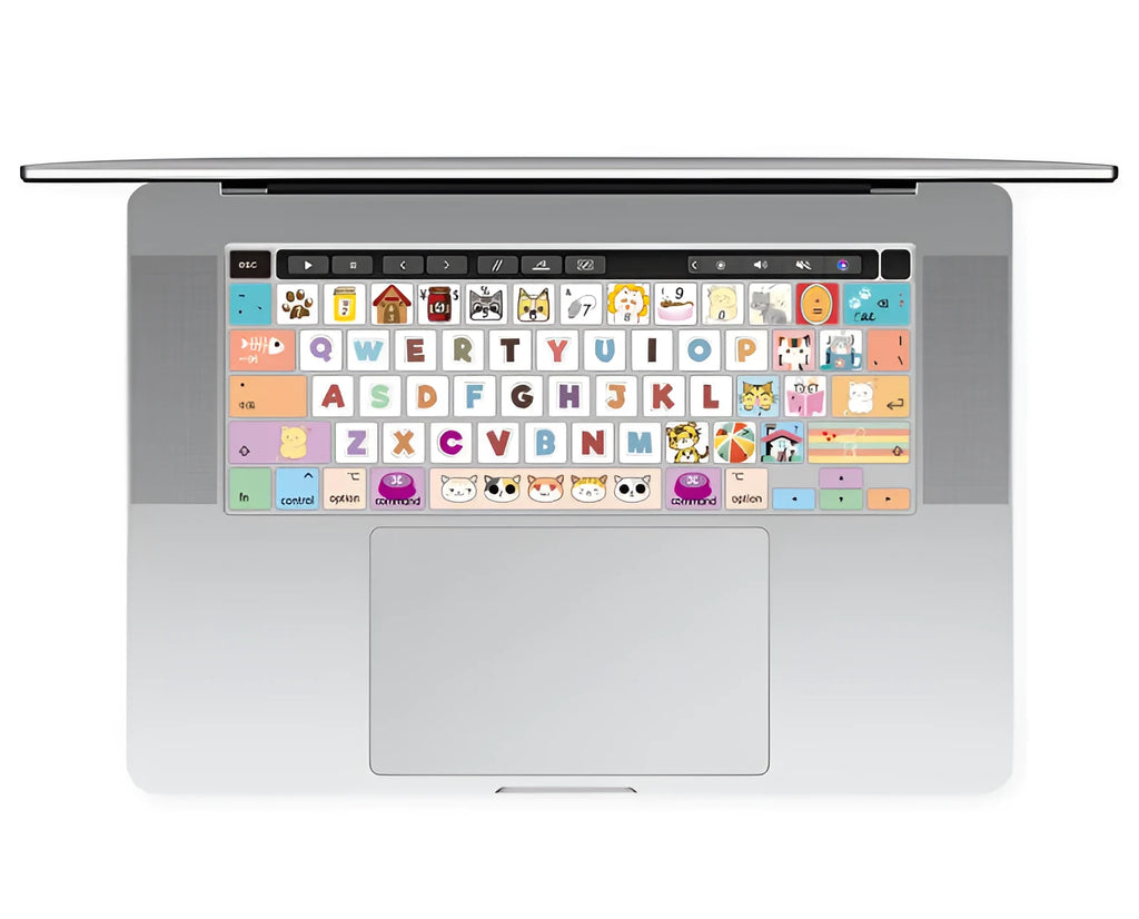 TPU keyboard protective film for 13.3 inch Apple MacBook Pro Air with colourful chalk characters design
