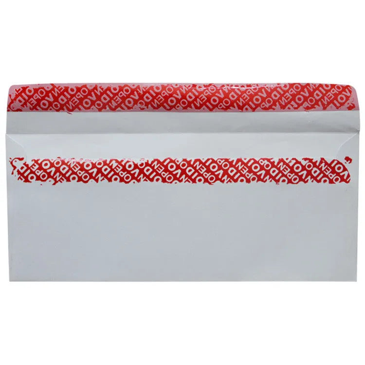 Blue tamper-evident self-adhesive confidential envelope measuring 105mm by 240mm.