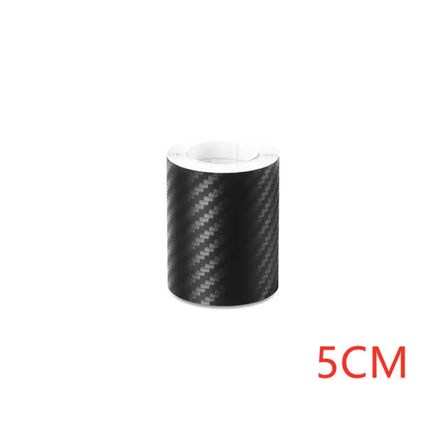 Roll of matte black 3D carbon fibre adhesive film for protecting car door sills