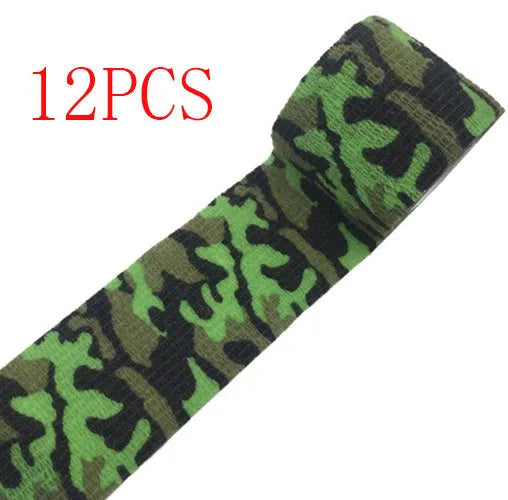 Camouflage self-adhesive elastic bandage 5cm non-woven wrap for first aid support