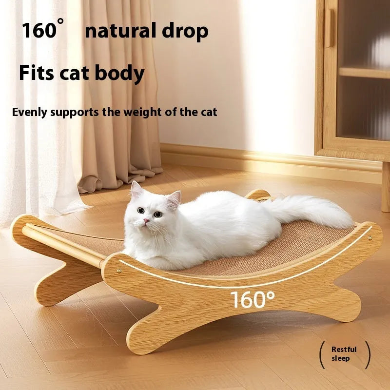 Jute style cat scratch board and nest integrated cradle for cats 4.00kg to 6.00kg